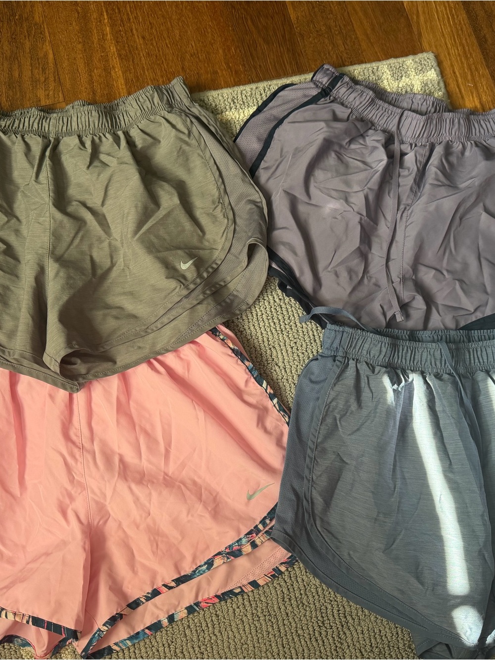Nike Women’s Athletic Shorts Bundle - Gray, Lavender, Pink, Navy